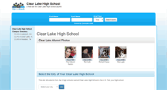 Desktop Screenshot of clearlakehighschoolalumni.com