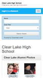 Mobile Screenshot of clearlakehighschoolalumni.com