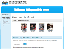 Tablet Screenshot of clearlakehighschoolalumni.com